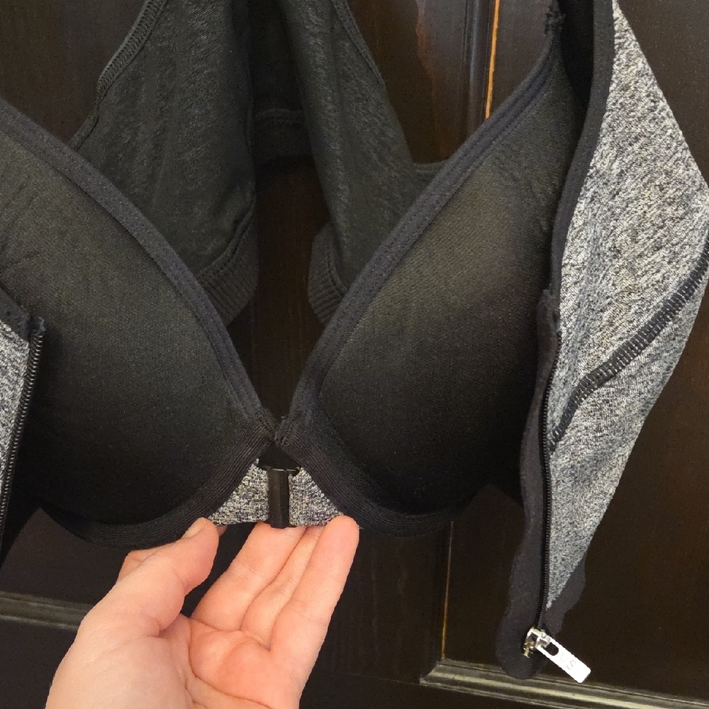VSX Heathered Black Sports Bra - Picture 3 of 4
